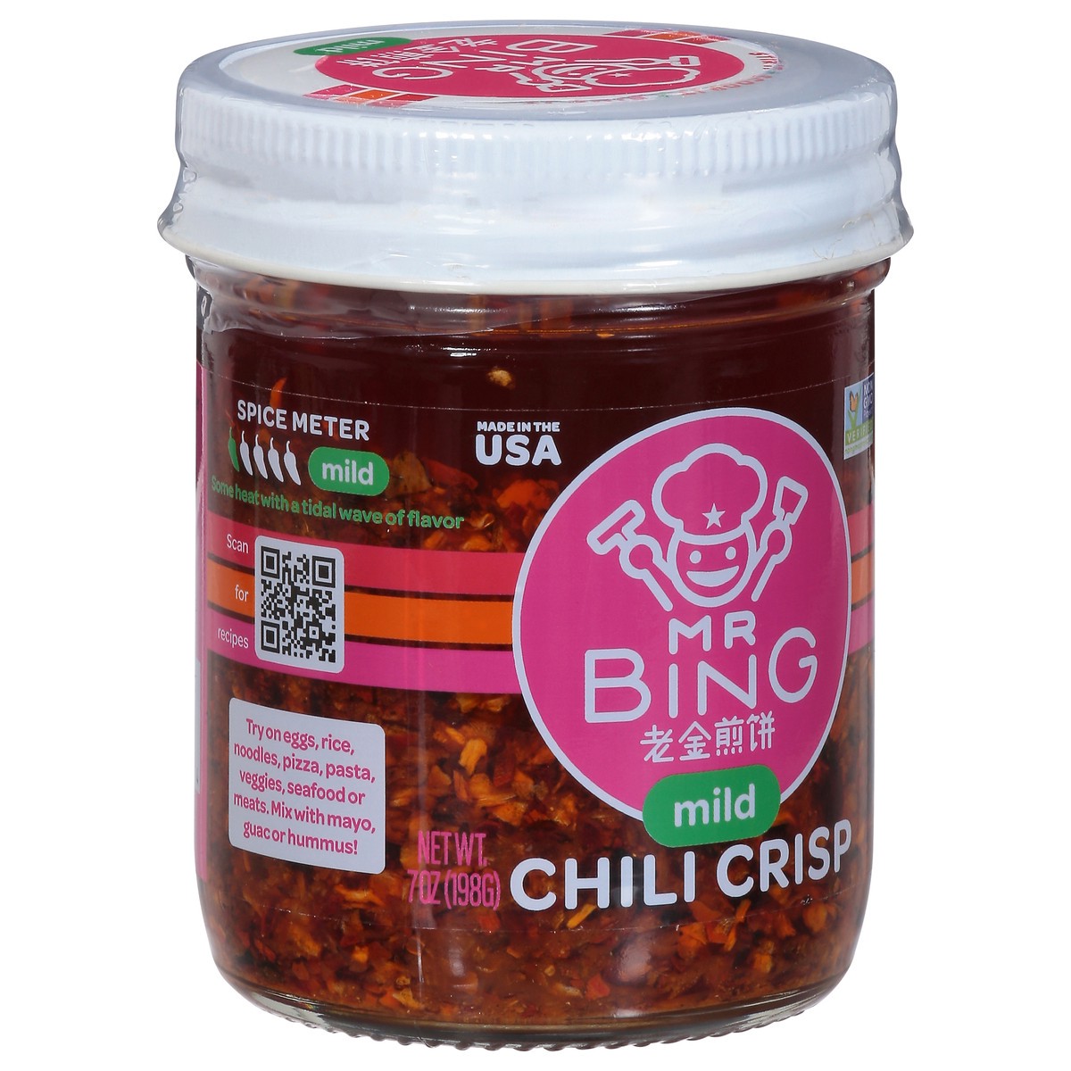 slide 3 of 9, Mr Bing Chili Crisp Mild, 7 oz