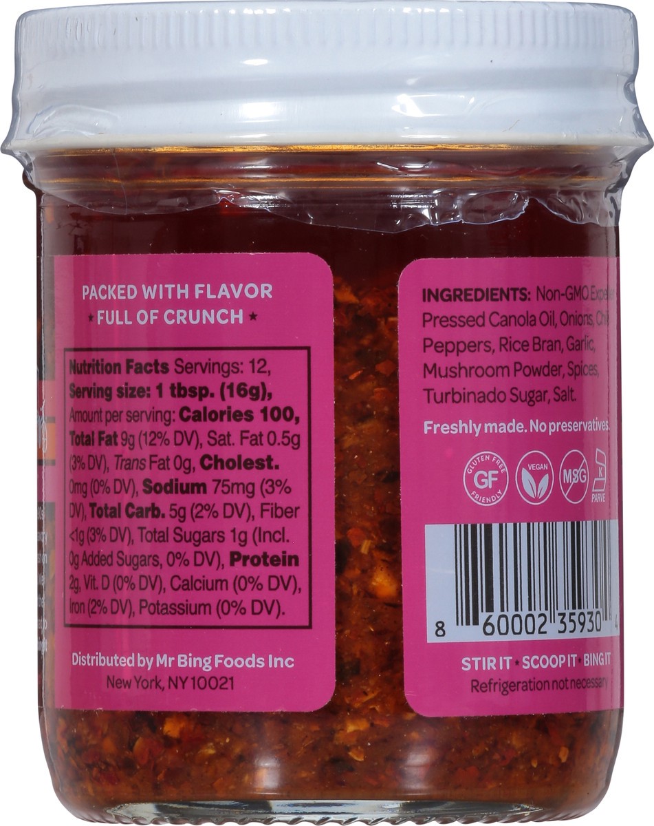 slide 8 of 9, Mr Bing Chili Crisp Mild, 7 oz