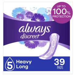Always Discreet Maximum Absorbency Long Length Incontinence Pads