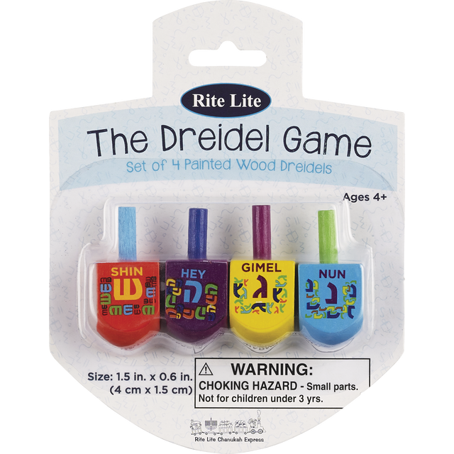 slide 1 of 1, Rite Lite The Dreidel Game, 4 ct