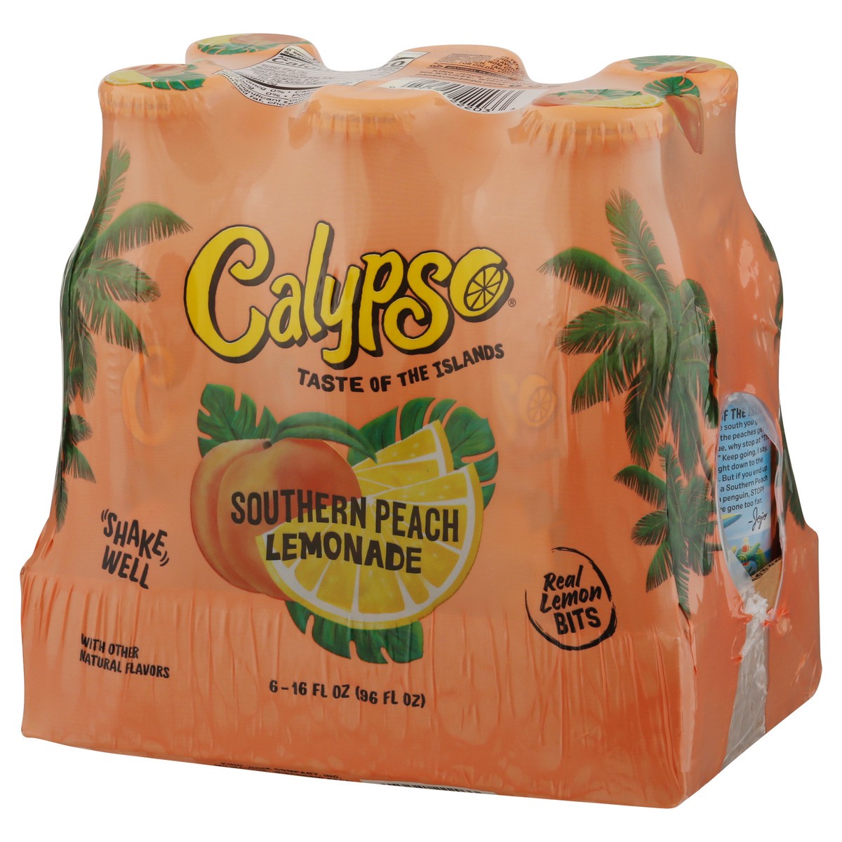 slide 7 of 11, Calypso Southern Peach Lemonade, 6Pk, 16 fl oz