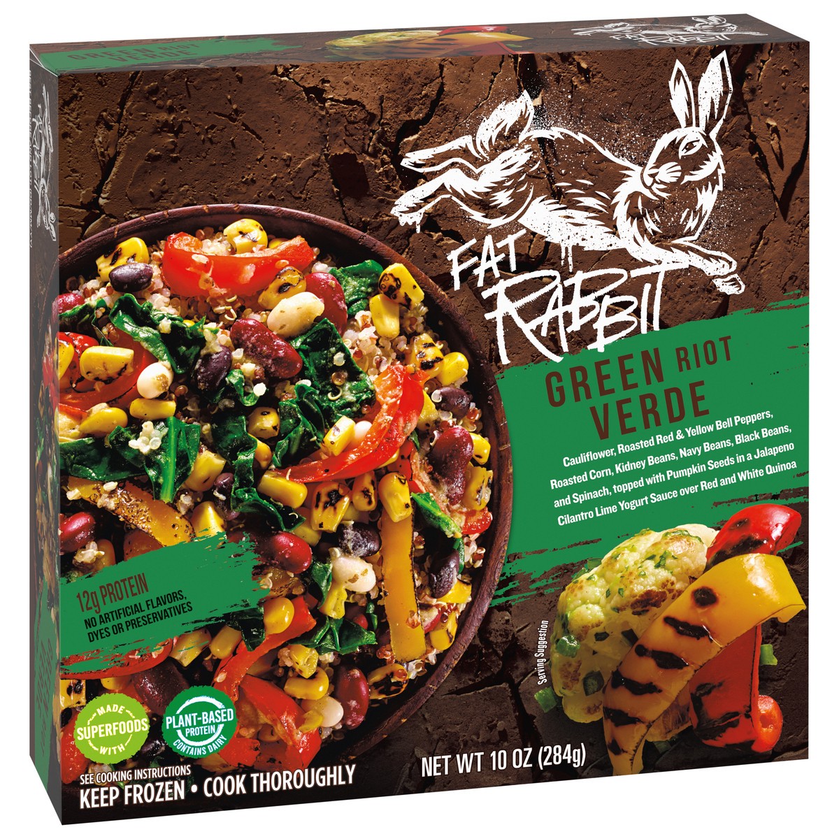 slide 5 of 9, Fat Rabbit Green Riot Verde Frozen Meal, 10 oz