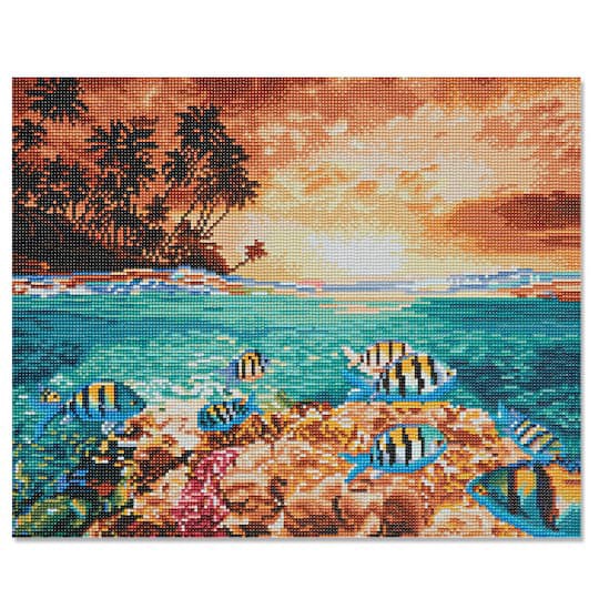 slide 1 of 6, Ocean Fish Diamond Art Kit By Make Market, 16 in x 20 in