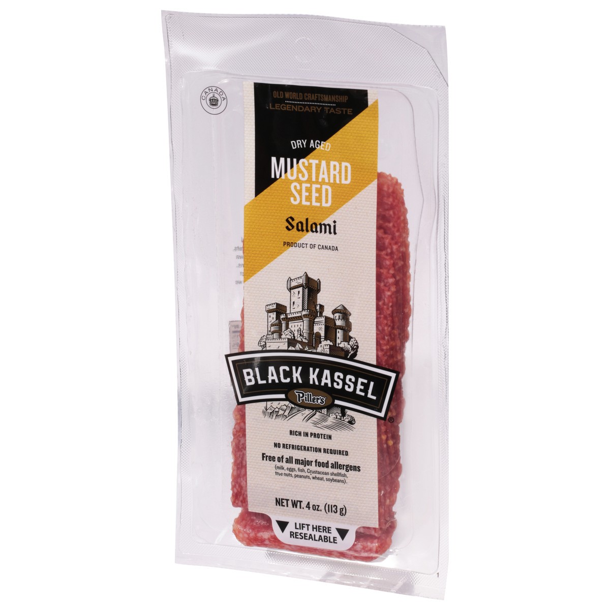 slide 4 of 14, Black Kassel Dry Aged Mustard Seed Salami 4 oz, 4 oz