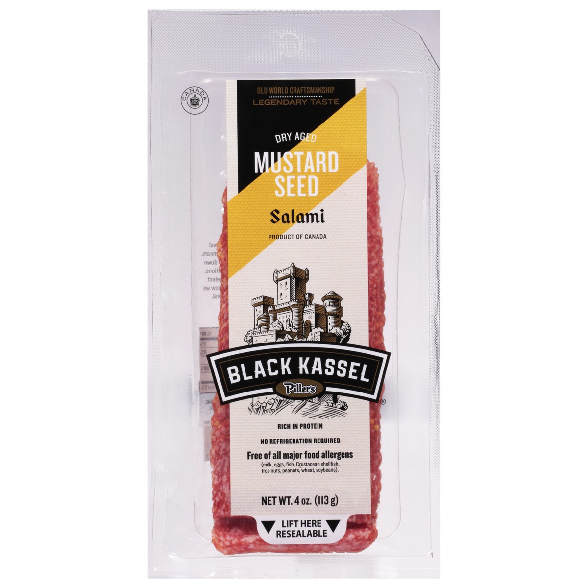 slide 6 of 14, Black Kassel Dry Aged Mustard Seed Salami 4 oz, 4 oz