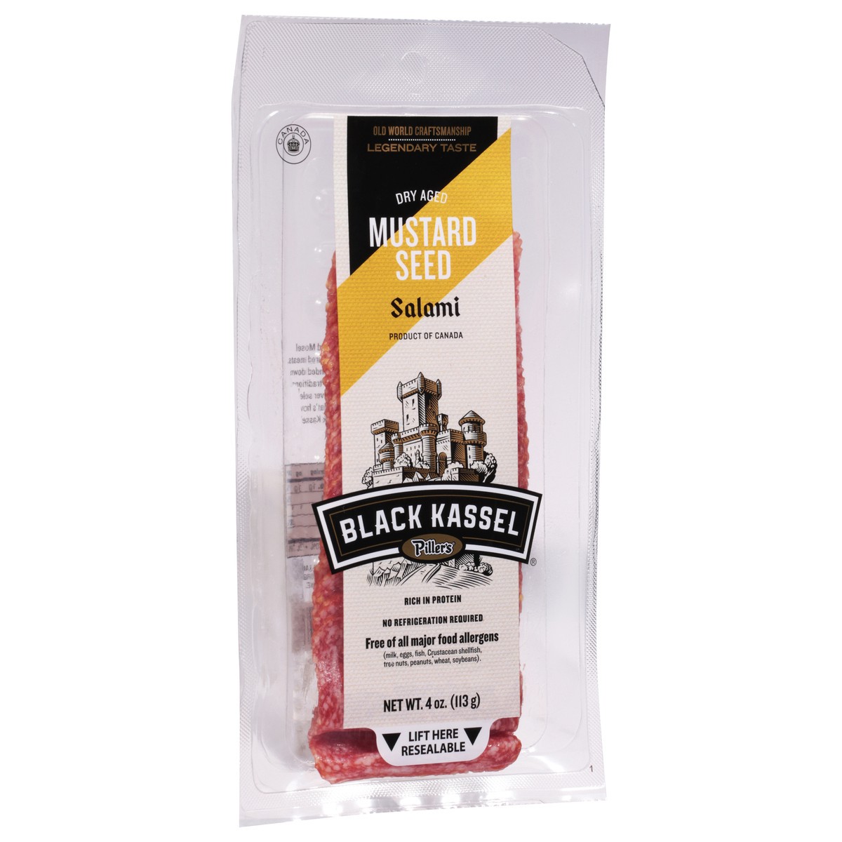 slide 8 of 14, Black Kassel Dry Aged Mustard Seed Salami 4 oz, 4 oz