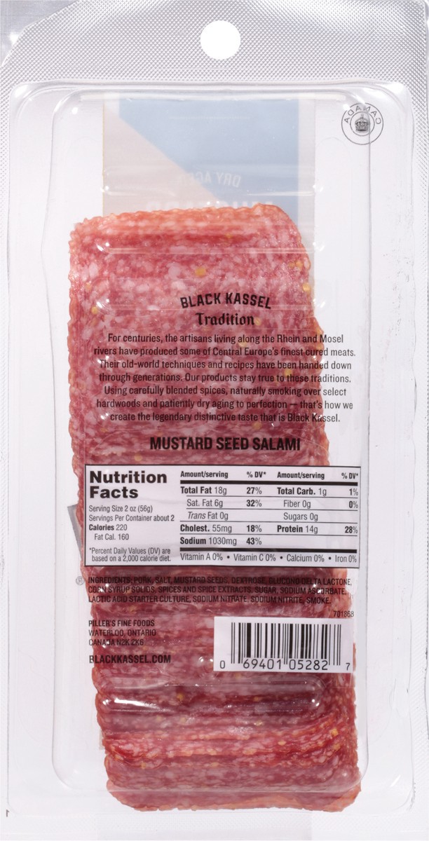 slide 9 of 14, Black Kassel Dry Aged Mustard Seed Salami 4 oz, 4 oz