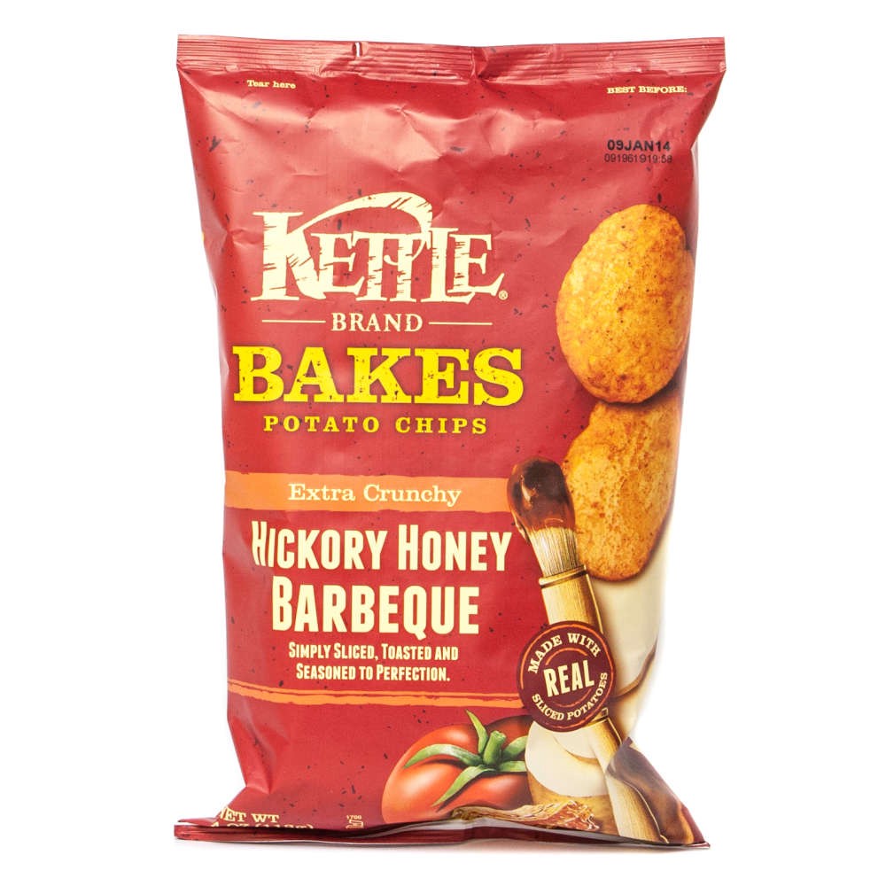 slide 1 of 5, Kettle Brand Hickory Honey Barbecue Baked Potato Chips, 4 oz