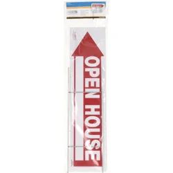 Hillman Open House Sign with Frame, 6" x 24"