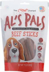 Al's Pals Beef Sticks All Natural Dog Treats 7.8 oz Pouch