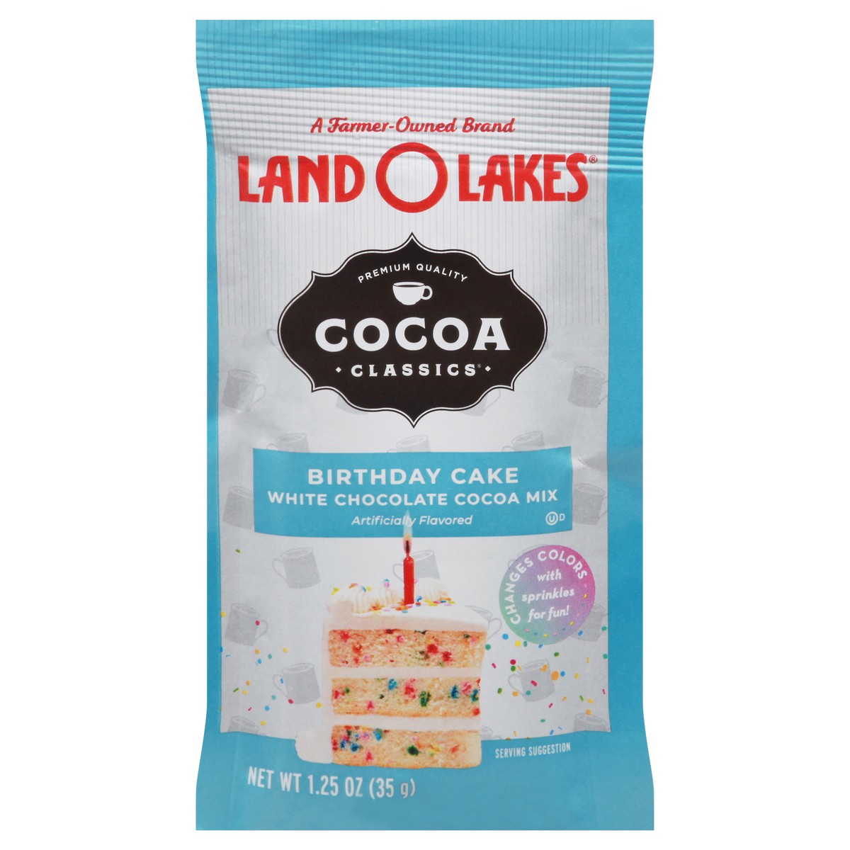 slide 1 of 12, Land O'Lakes Classics Birthday Cake White Chocolate Cocoa Mix - 1.25 oz, 1.25 oz