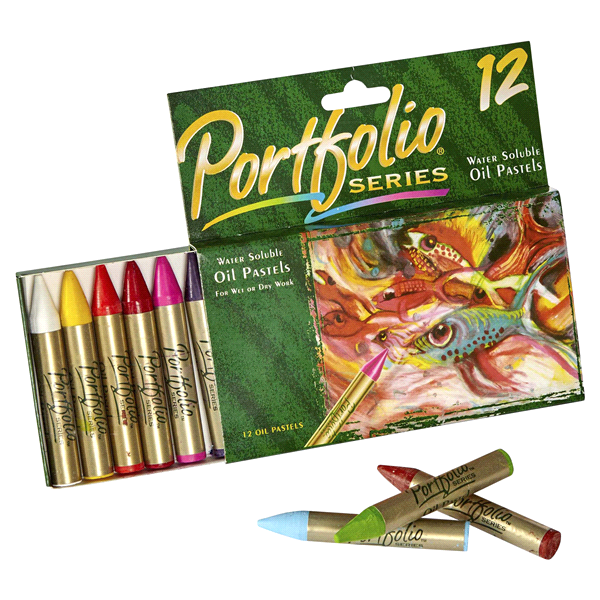 slide 9 of 13, Crayola Portfolio Series Oil Pastels, Water Soluble, Assorted Colors, 12 ct
