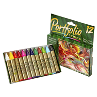 slide 8 of 13, Crayola Portfolio Series Oil Pastels, Water Soluble, Assorted Colors, 12 ct