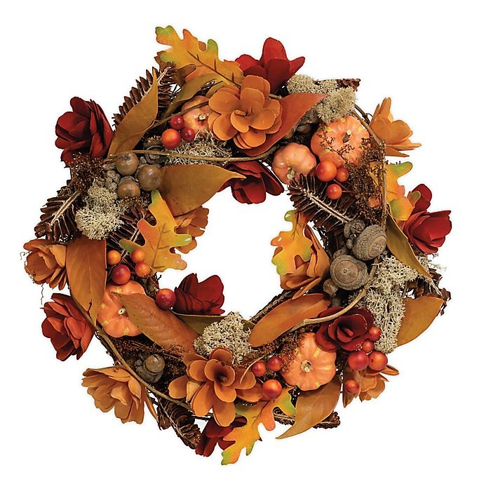 slide 1 of 1, Boston International Autumn Arrival Decorative Wreath, 10 in