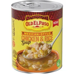 Old El Paso Mexican-Style Chicken & Rice With Corn Soup, Ready to Serve Canned Soup, 18.5 oz