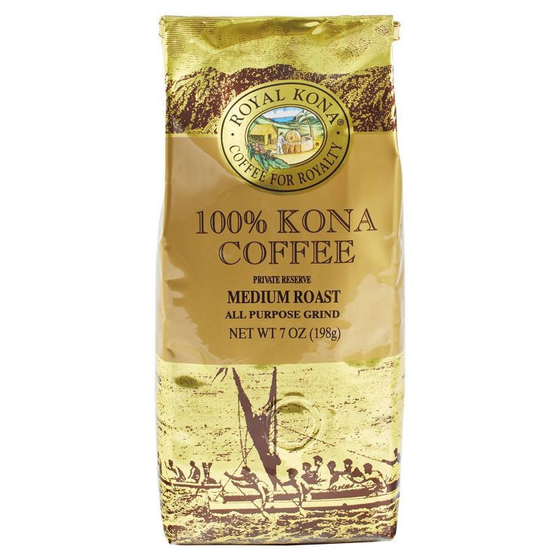 slide 1 of 3, Royal Kona Medium Roast Ground Coffee - 7oz, 7 oz