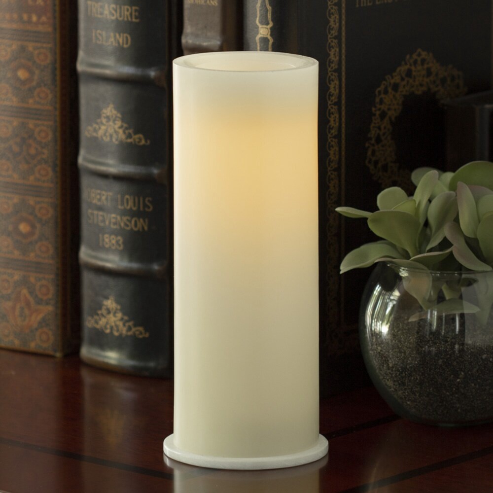 slide 2 of 6, Inglow Round Pillar Candle, 8 in
