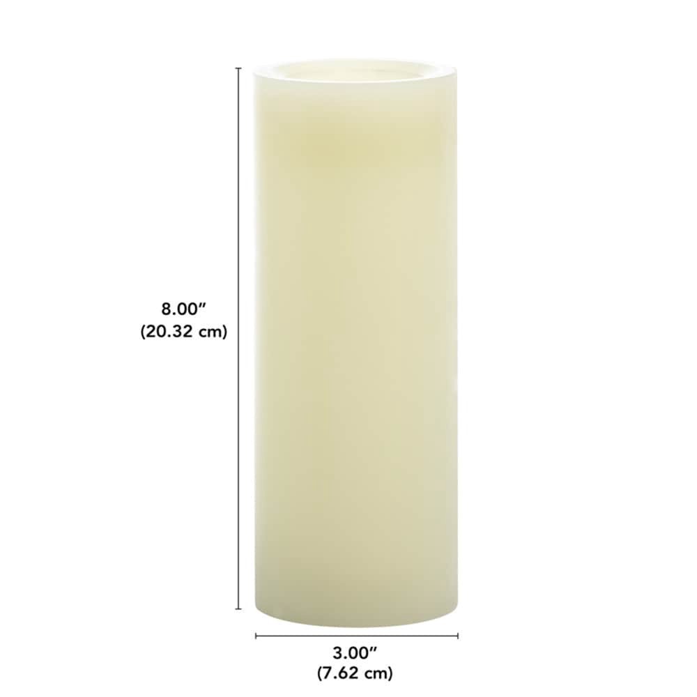 slide 3 of 6, Inglow Round Pillar Candle, 8 in