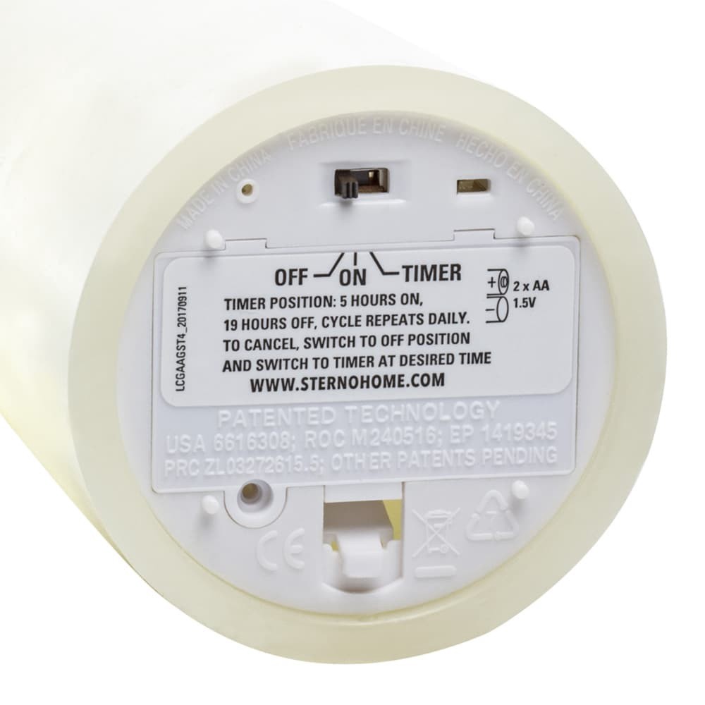 slide 6 of 6, Inglow Round Pillar Candle, 8 in