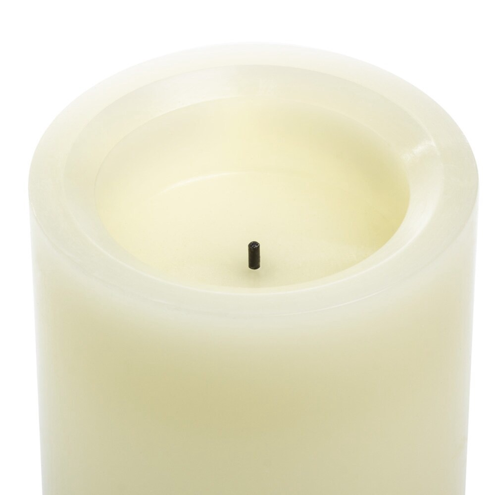 slide 5 of 6, Inglow Round Pillar Candle, 8 in