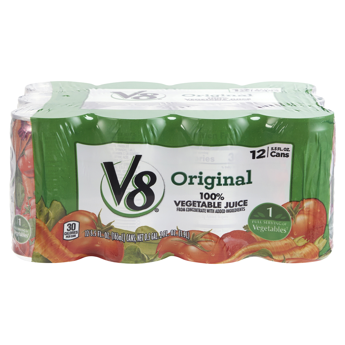 slide 1 of 1, V8 Original 100% Vegetable Juice, 12 ct; 5.5 oz