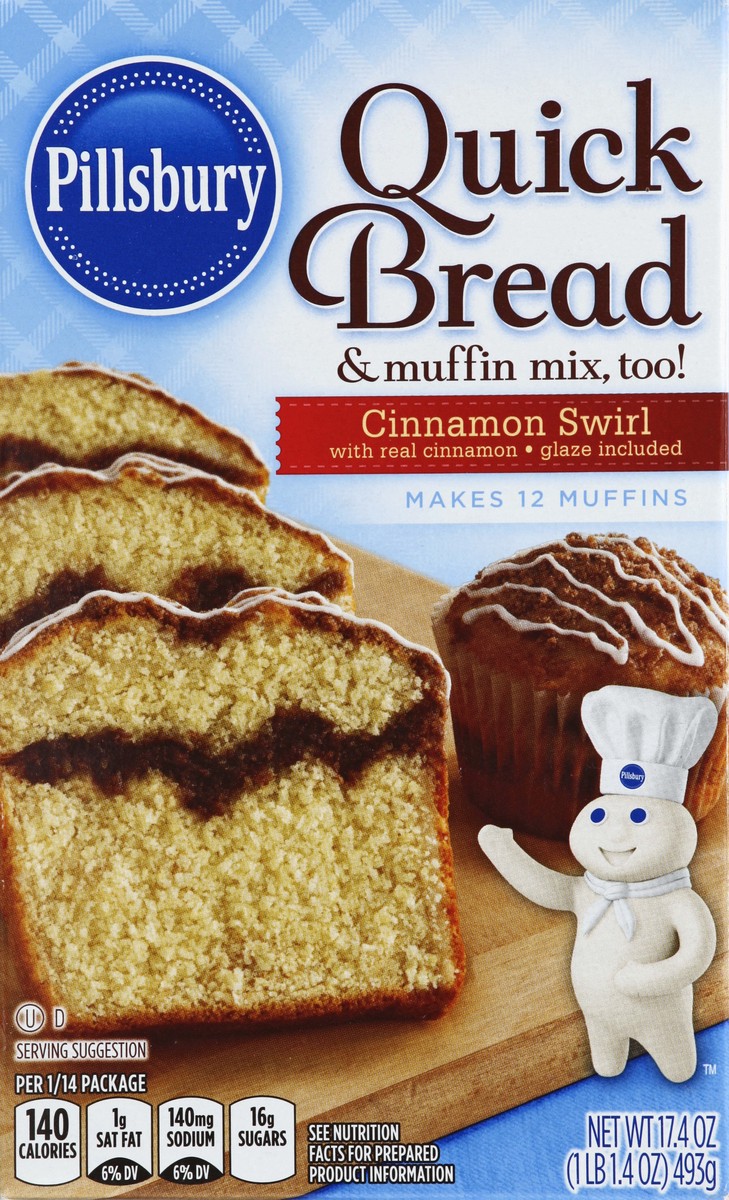 slide 5 of 6, Pillsbury Cinnamon Swirl Quick Bread, 17.4 oz