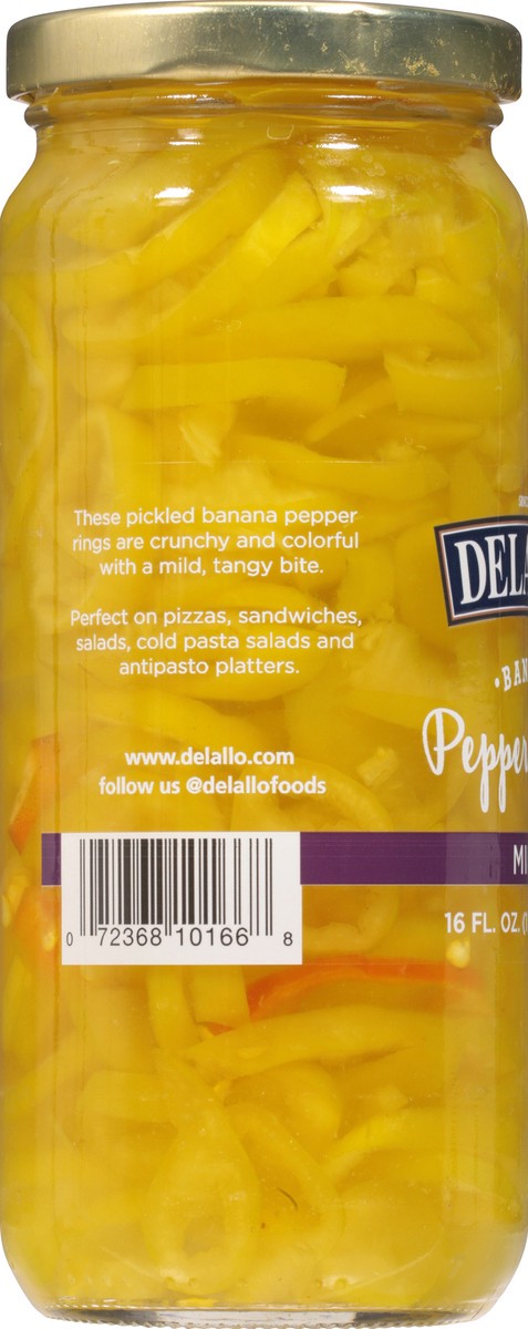 slide 8 of 14, Delallo Mild Banana Pepper Rings, 16 oz