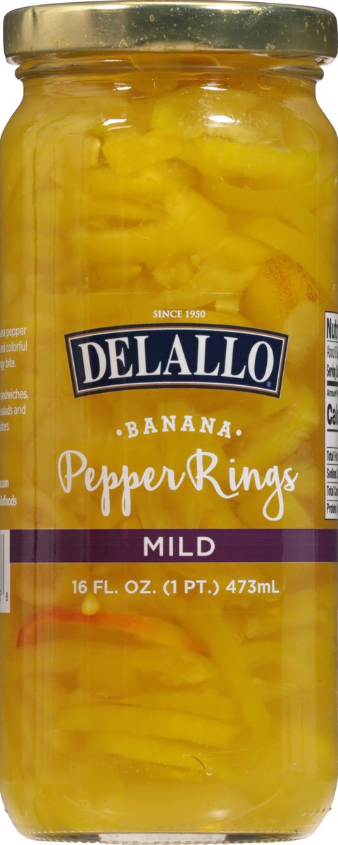 slide 4 of 14, Delallo Mild Banana Pepper Rings, 16 oz