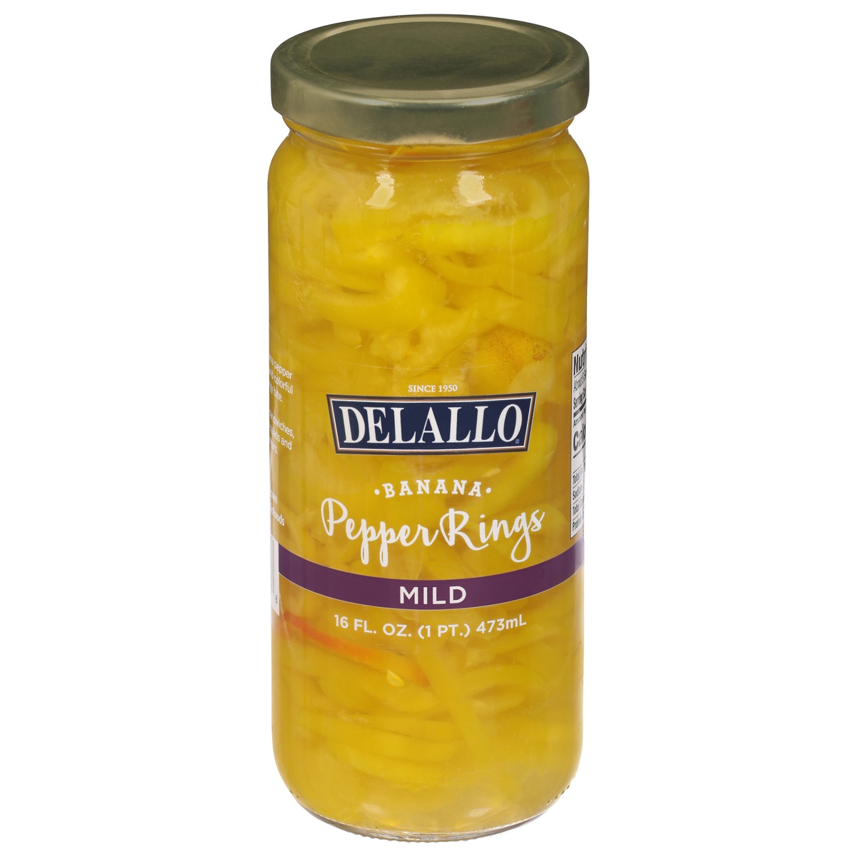 slide 1 of 1, DeLallo Super Select Mild Pepper Rings, 16 oz