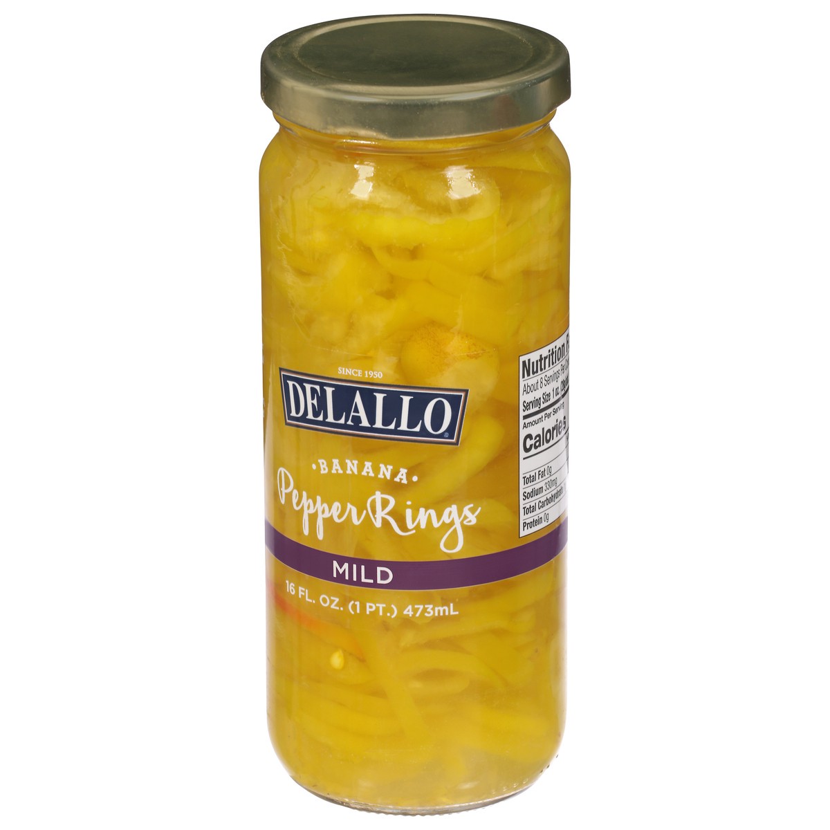 slide 13 of 14, Delallo Mild Banana Pepper Rings, 16 oz