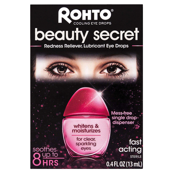 slide 1 of 1, Rohto Beauty Secret Cooling Eye Drops, 0.12 oz
