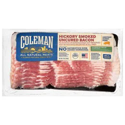 Coleman Uncured Hickory Smoked Bacon 12 oz