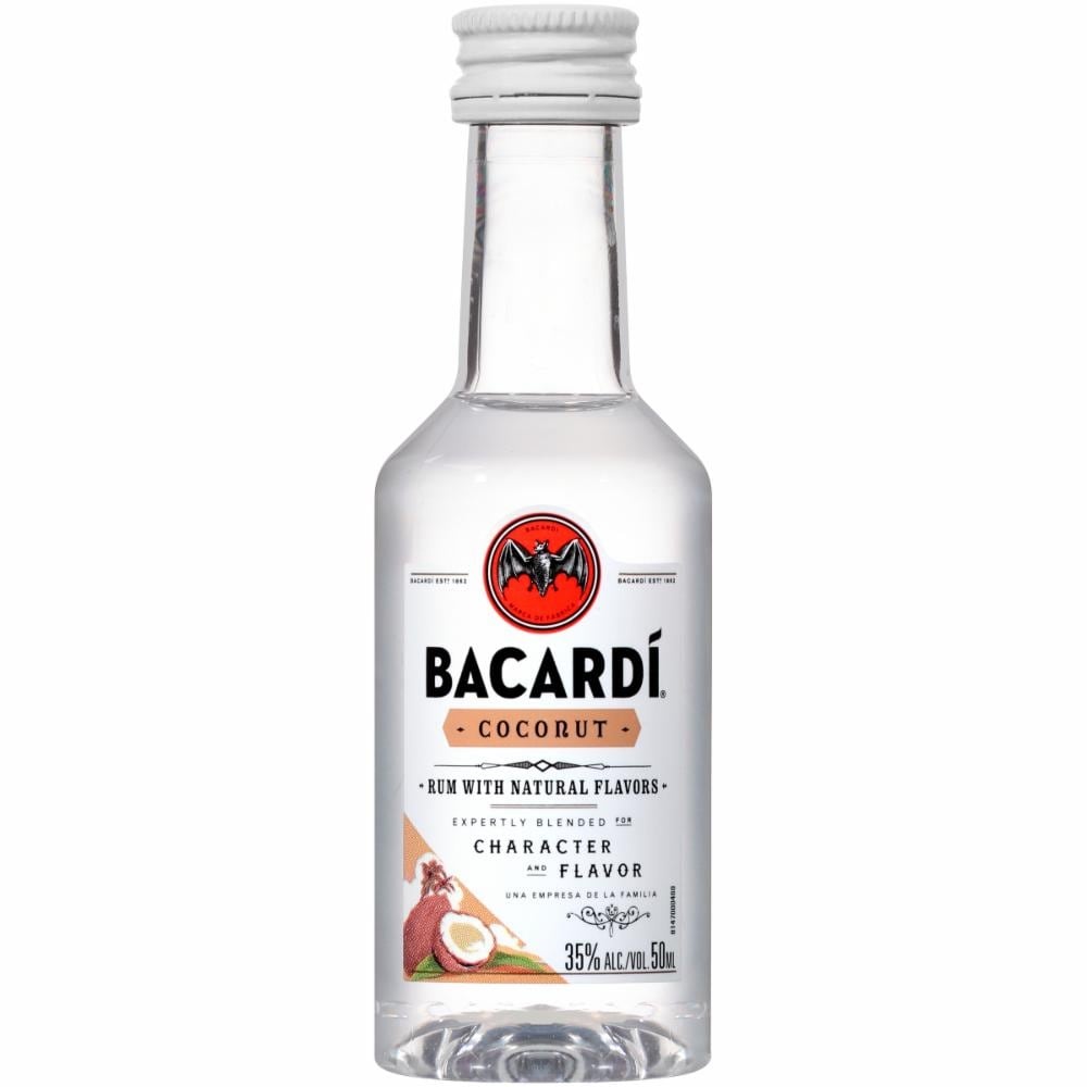 slide 1 of 1, Bacardi Coconut Rum, Gluten Free 35% 5Cl/50Ml, 50 ml