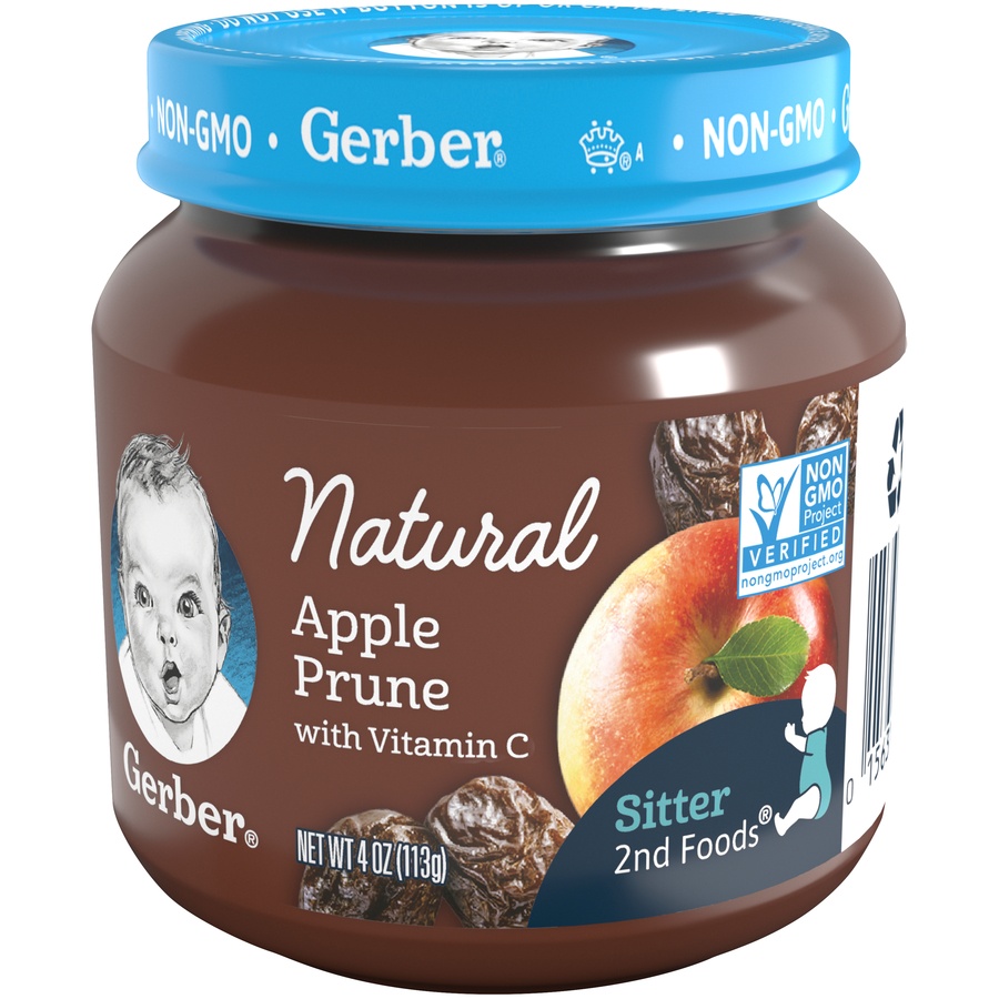 slide 5 of 9, Gerber 2nd Foods Natural Apple Prune Baby Food, 4 oz