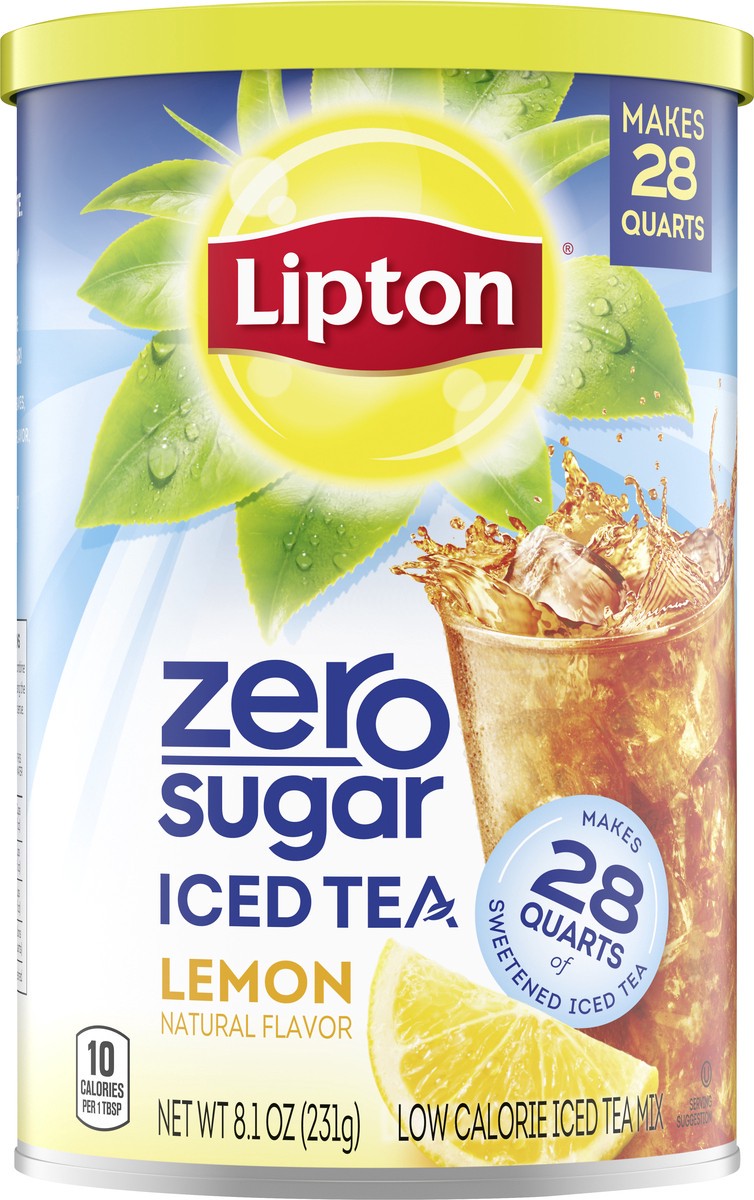 slide 3 of 5, Lipton Zero Sugar Lemon Iced Tea Mix- 8.1 oz, 8.1 oz