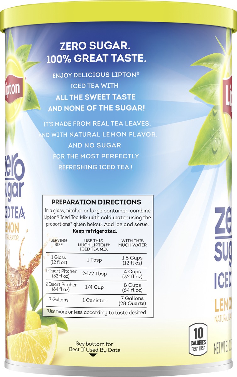 slide 4 of 5, Lipton Zero Sugar Lemon Iced Tea Mix- 8.1 oz, 8.1 oz