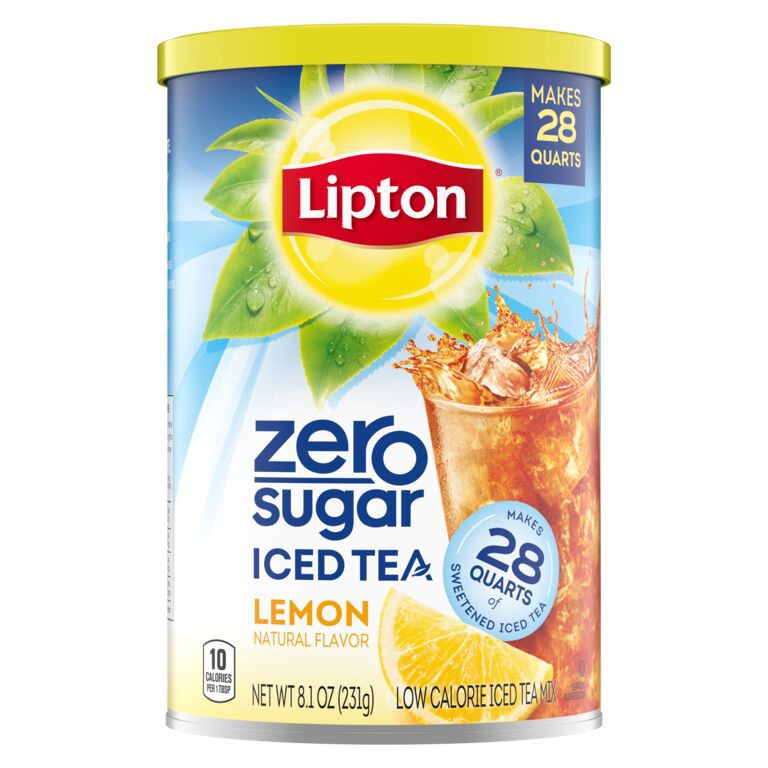 slide 1 of 5, Lipton Zero Sugar Lemon Iced Tea Mix- 8.1 oz, 8.1 oz