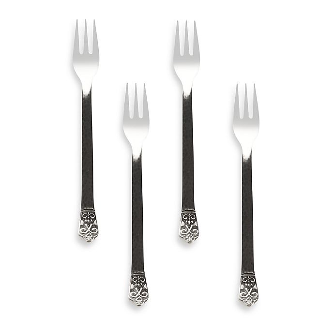 slide 1 of 1, Gourmet Settings Avalon Cocktail Forks, 4 ct