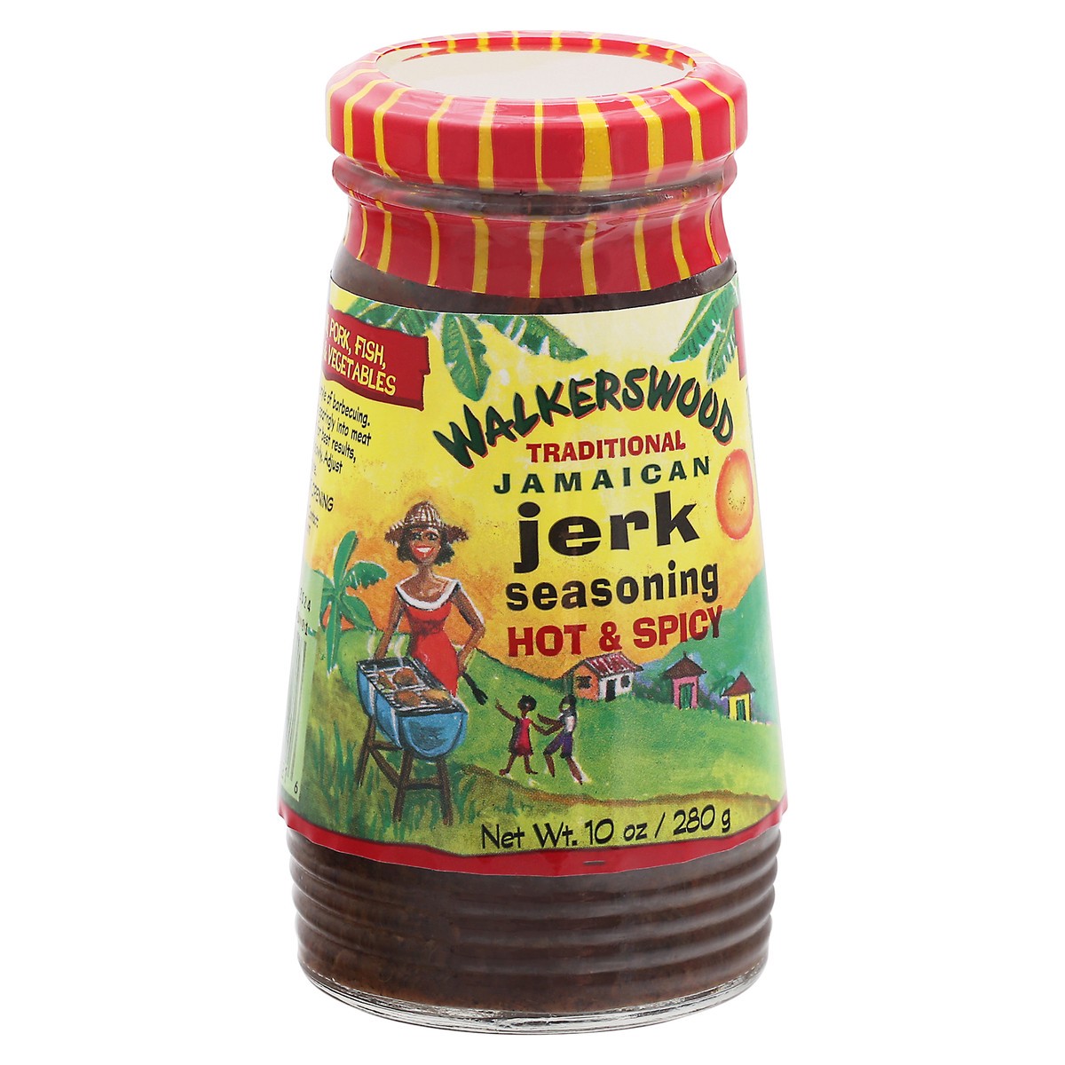 slide 13 of 13, Walkerswood Hot & Spicy Traditional Jamaican Jerk Seasoning 10 oz Jar, 10 oz