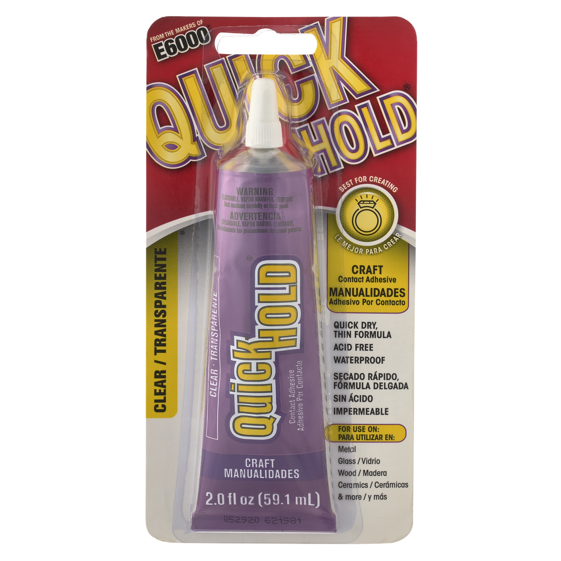 slide 3 of 3, E6000 Quickhold Adhesive, 2 fl oz