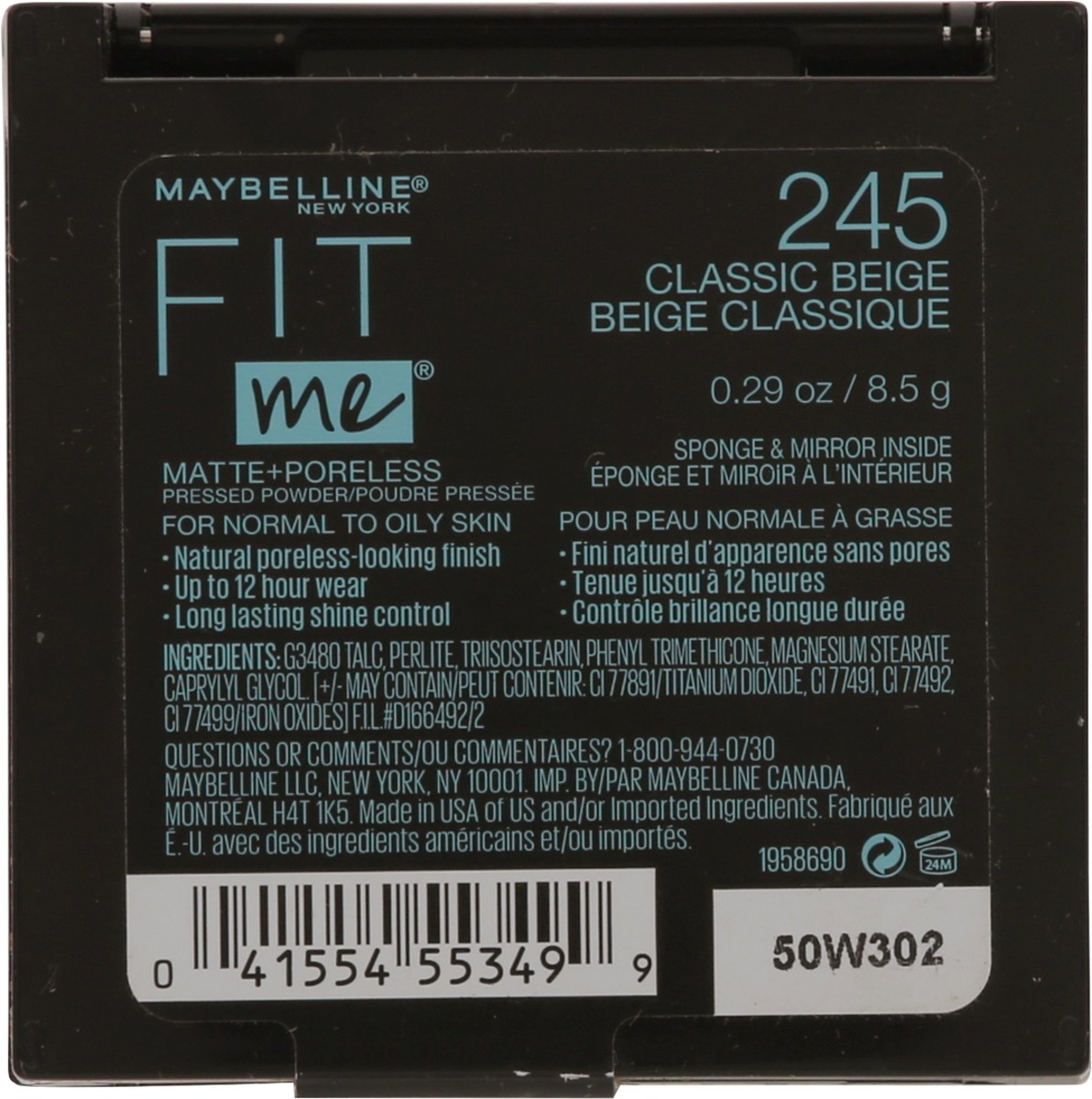 slide 4 of 9, Maybelline New York Maybelline Fit Me! Matte + Poreless Pressed Face Powder - Classic Beige, 0.29 oz