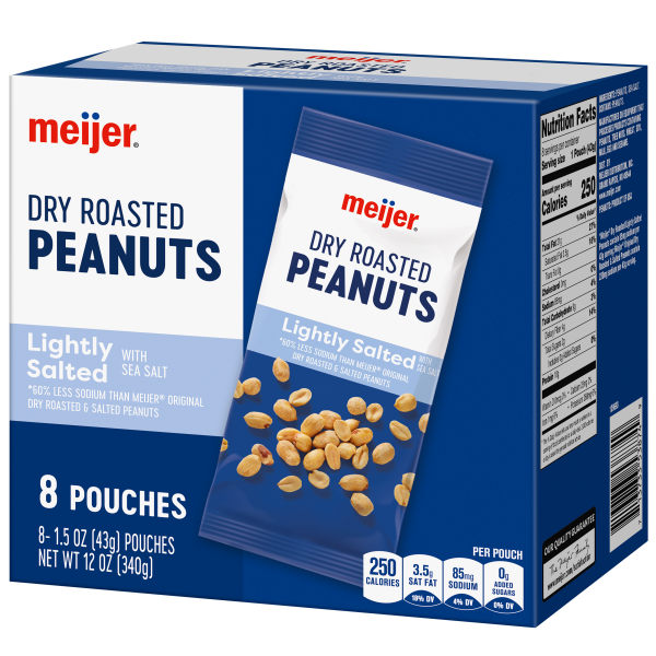 slide 5 of 29, Meijer Roasted & Lightly Salted Peanuts Multipack, 8 ct