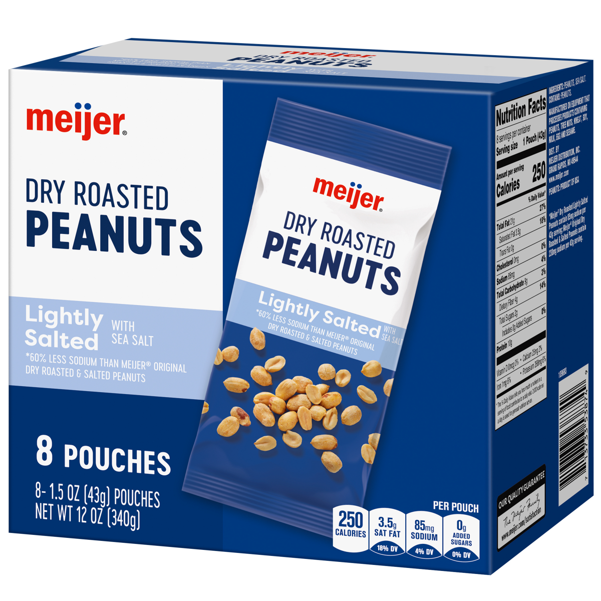 slide 9 of 29, Meijer Roasted & Lightly Salted Peanuts Multipack, 8 ct