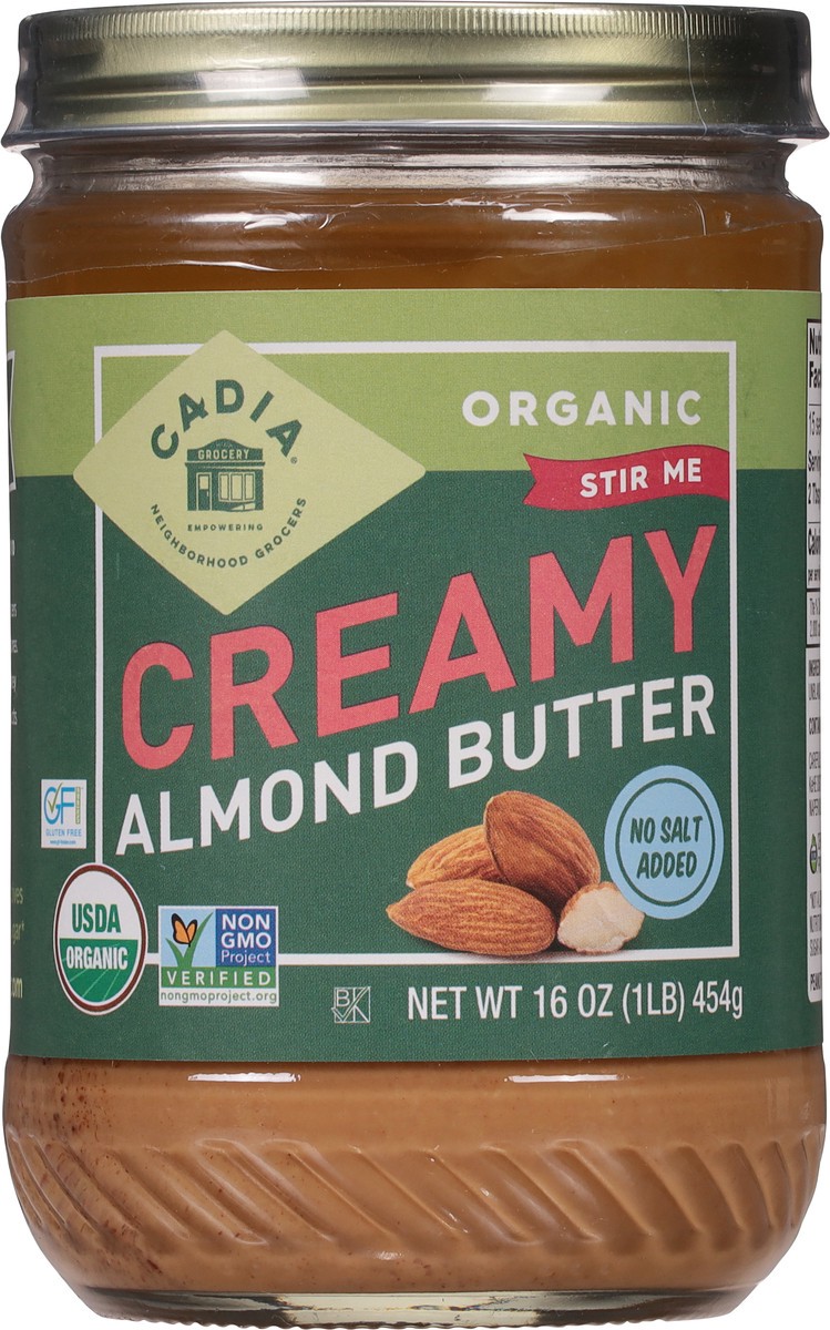 slide 6 of 9, Cadia Almond Butter Crmy Og, 16 oz