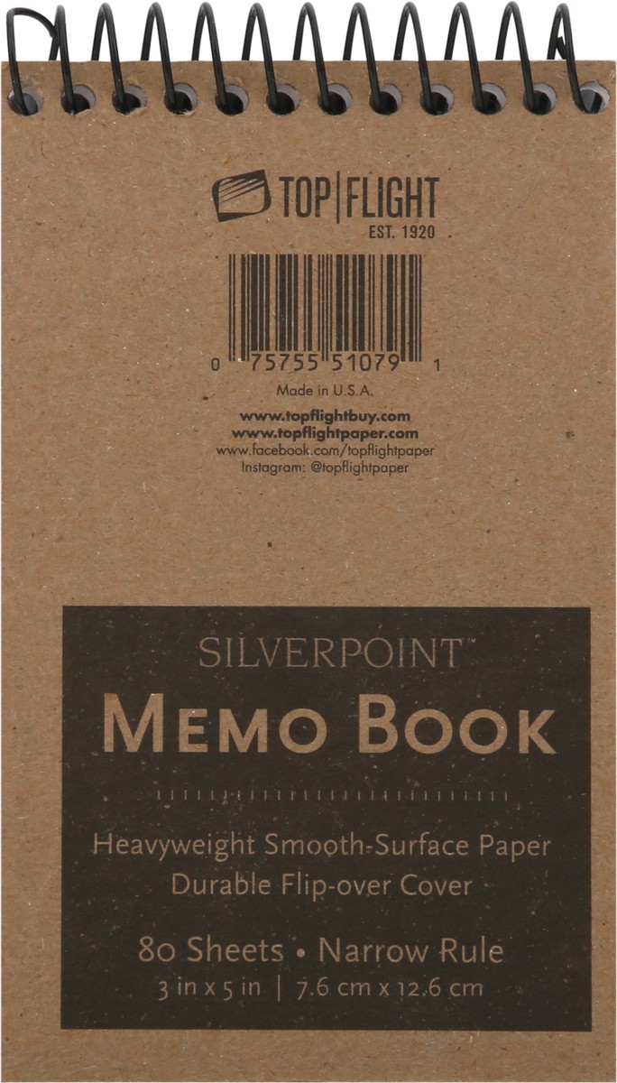 slide 2 of 9, Top Flight Silverpoint Memo Book 1 ea, 1 ct