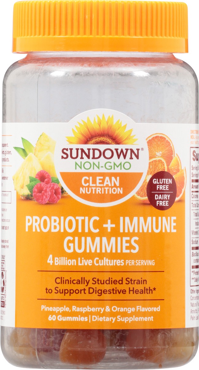 slide 6 of 9, Sundown Naturals Probiotic Gummies, 60 ct