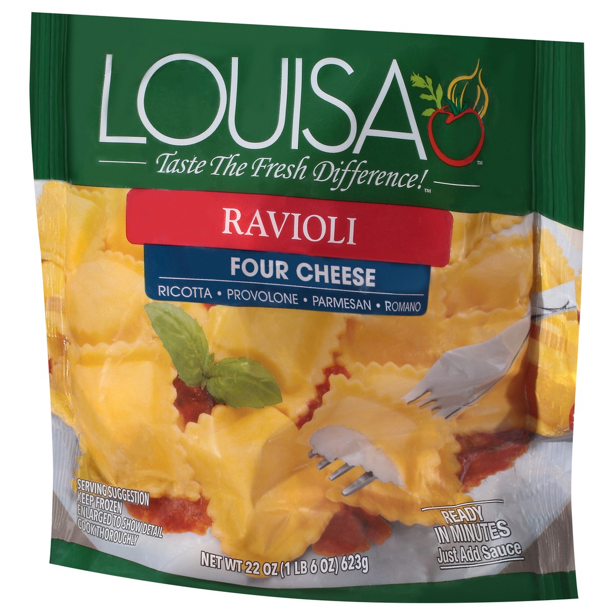 slide 7 of 13, Louisa Four Cheese Ravioli 22 oz Bag, 22 oz