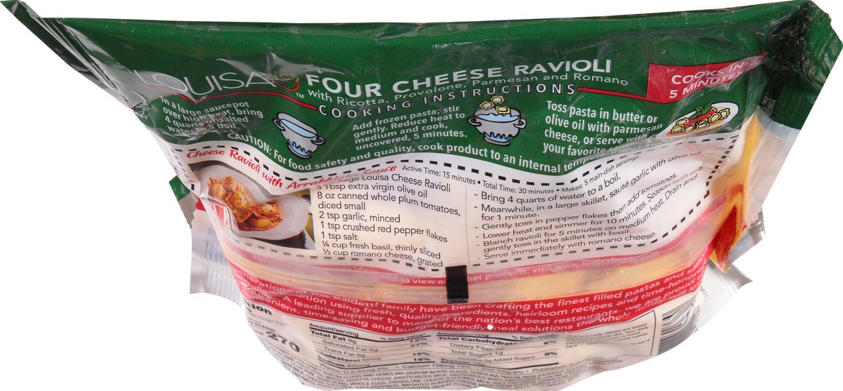 slide 8 of 13, Louisa Four Cheese Ravioli 22 oz Bag, 22 oz