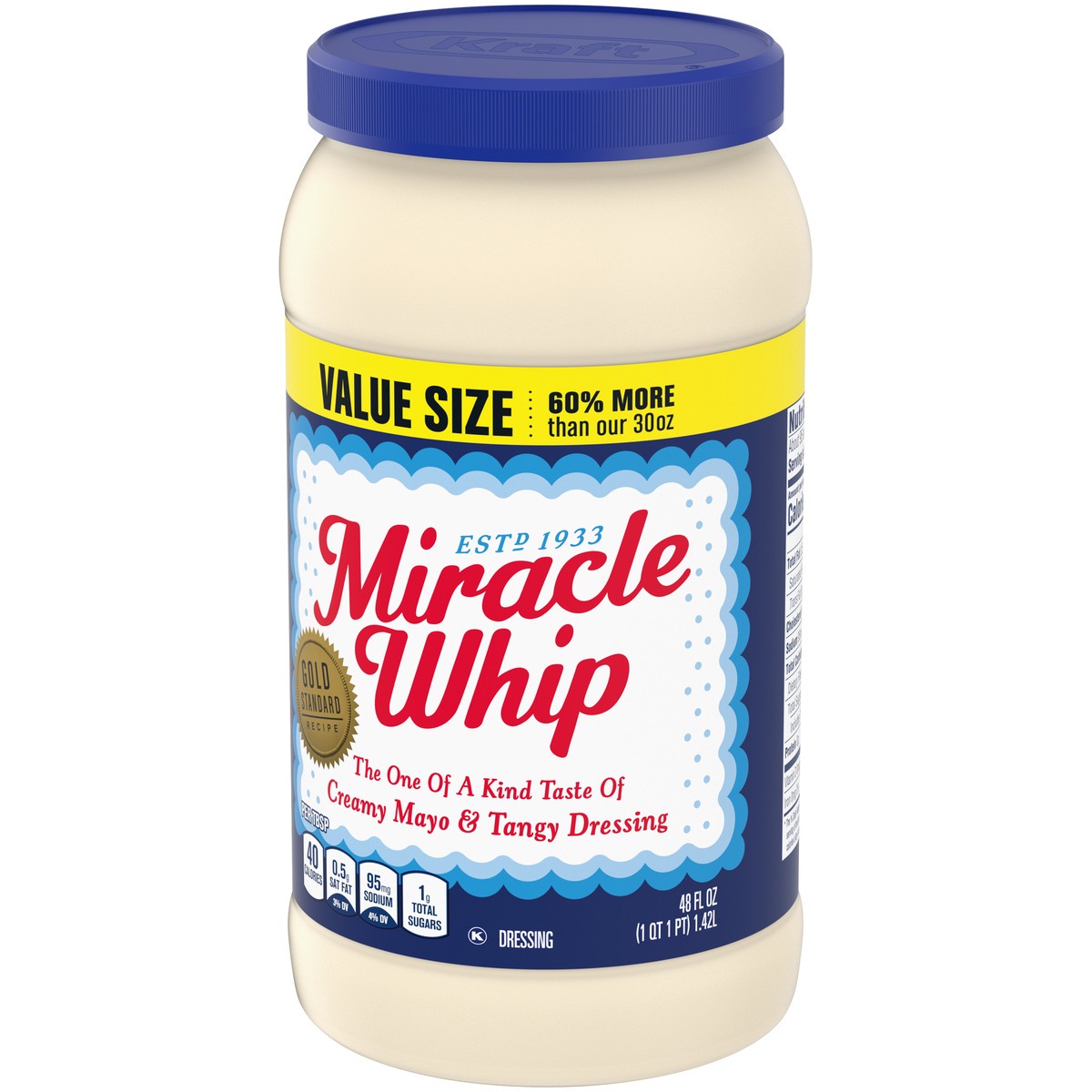 slide 8 of 9, Miracle Whip Mayo-like Dressing Value Size, 48 fl oz Jar, 48 fl oz