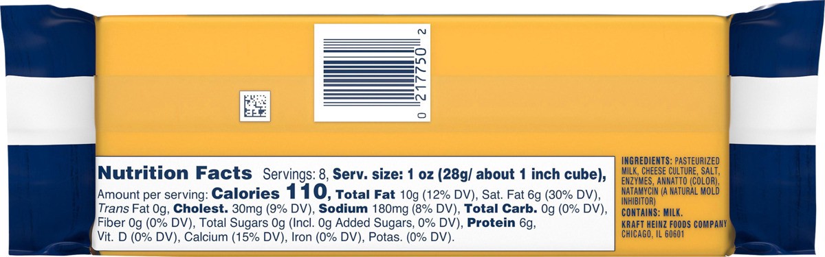 slide 8 of 8, Kraft Extra Sharp Cheddar Cheese, 8 oz Block, 8 oz